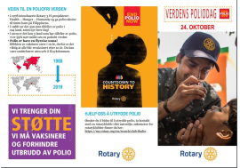 Verdens poliodag 24. oktober, en viktig dag for Rotarianere.