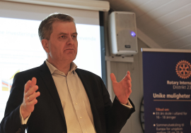 Adm.dir. Trond Skjellerud i Elvia om kraftpriser og infrastruktur tirsdag kveld i Lillehammer Rotary