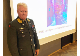 Spennende å høre Halvor Johansen om KI sett fra Cyberforsvaret i Rotarymøtet tirsdag kveld