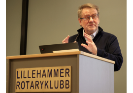 Ole Gunnar Kaldor Austvik har sitt EGO-foredrag i Lillehammer Rotary 4. juni.